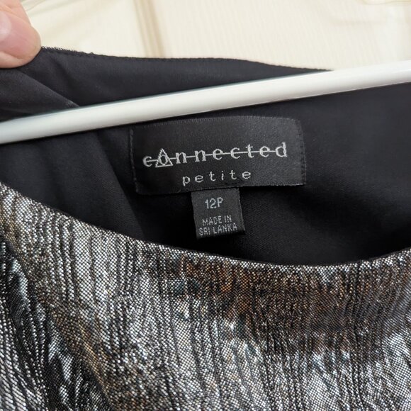 Sparkly Silver Party Dress NWT Sz 12P Holiday Glitz - Picture 4 of 10